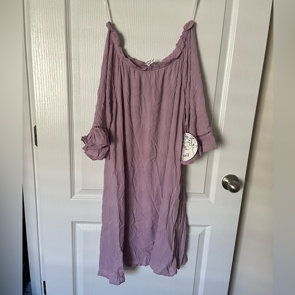 NAIF Lavender Strapless Dress